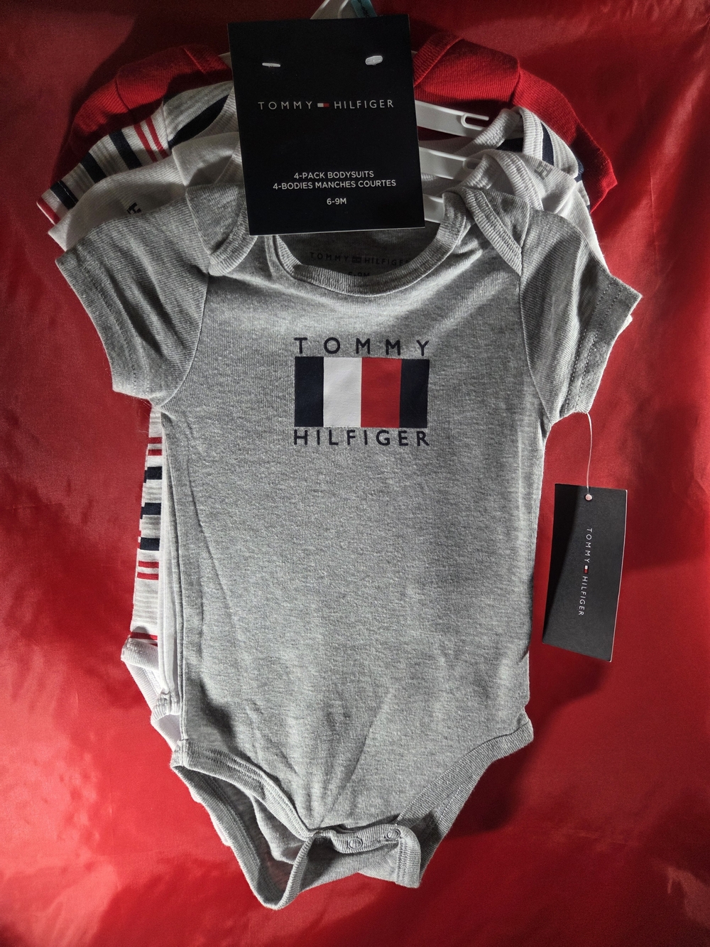 Tommy Hilfiger 4-Pack Baby  Logo One-Piece Bodysuits